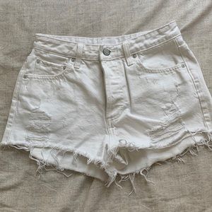 White Boyish Jean Shorts